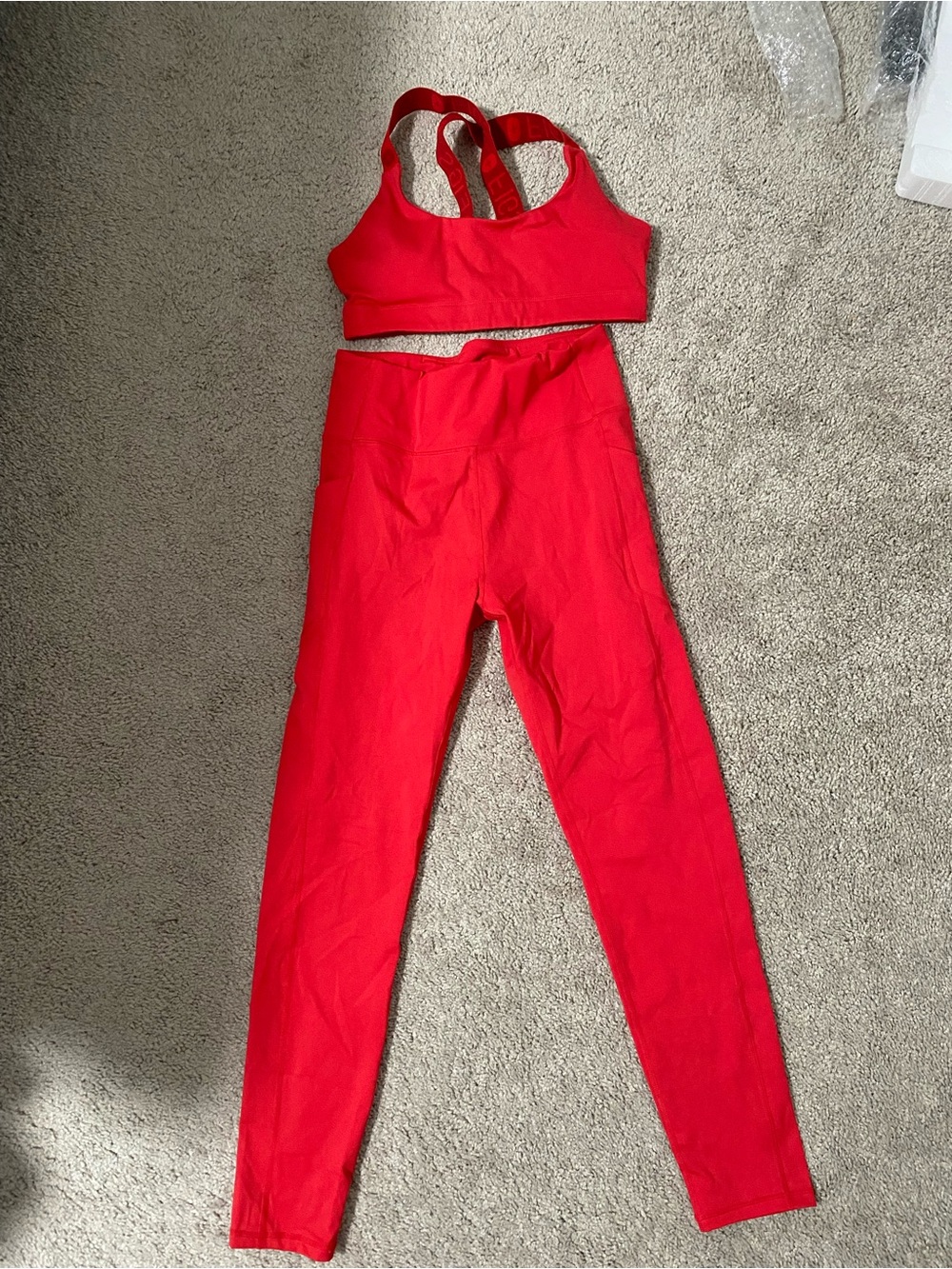Figs Bright Red Performance Top and Leggings